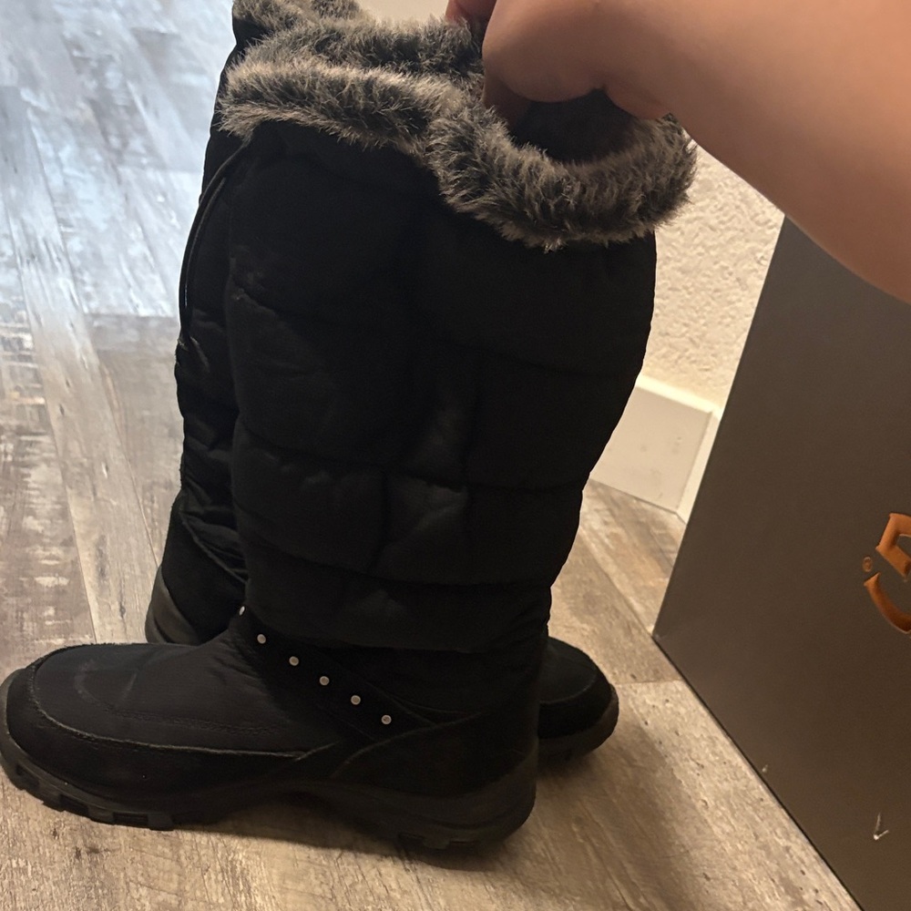 Denver Hayes Black Faux Fur Winter Boots